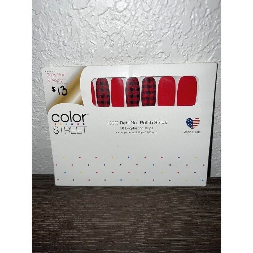 𝅺COLOR Street Nail Strips GOOD GIRLS GONE PLAID Nail Polish Stickers NEW